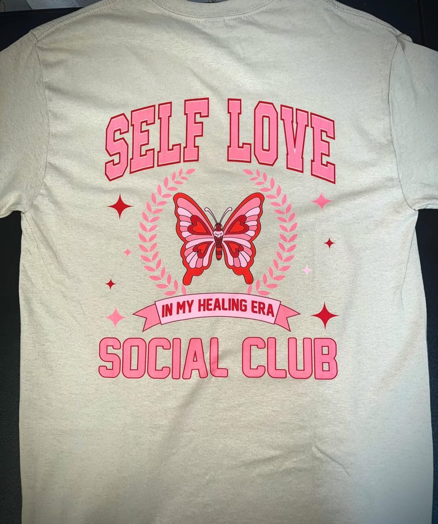 Valentine's Day "In My Healing Era" T- Shirt Front and Back Image