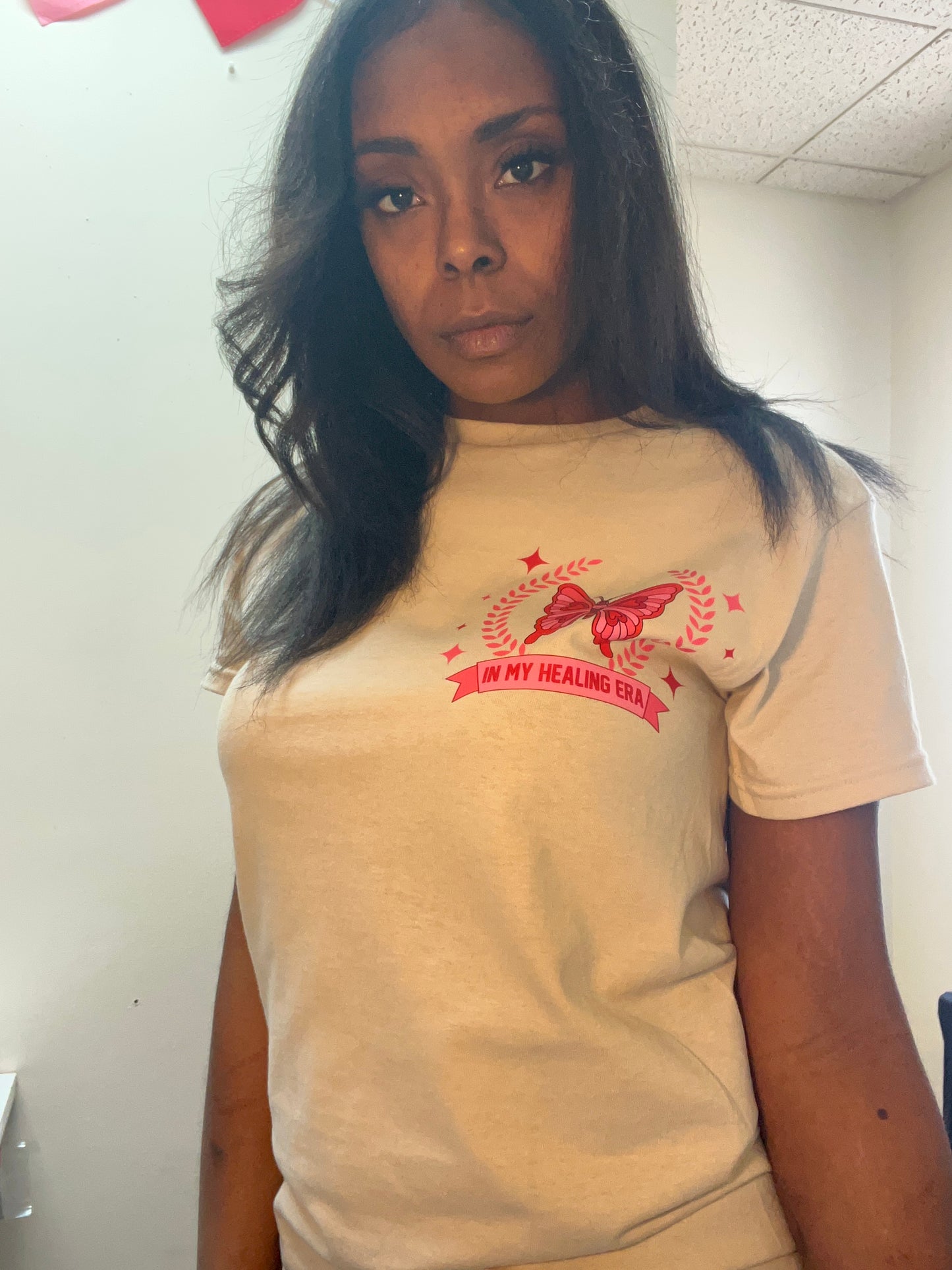 Valentine's Day "In My Healing Era" T- Shirt Front and Back Image