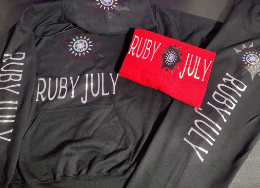 "Ruby July" 3 piece Hoodie outfit (Buckeye Blackout)