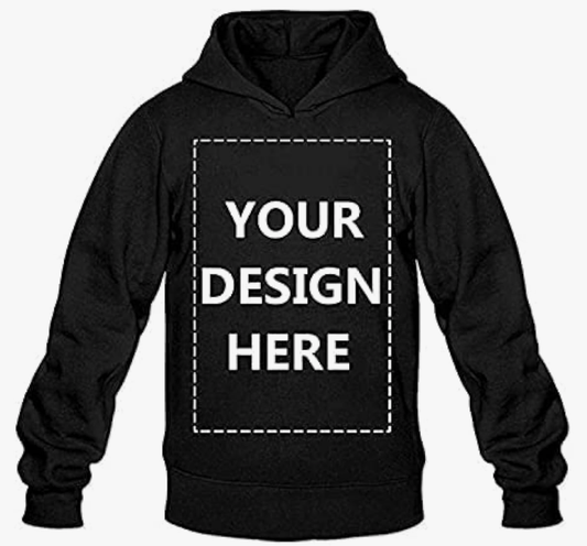 ONE Large image (front or back) Hoodie