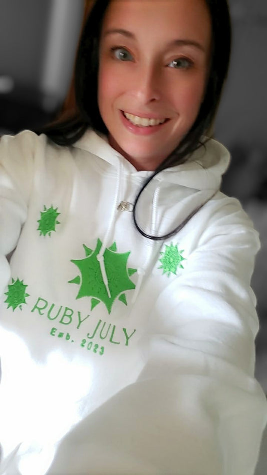 Ruby July Embroidered Hoodie St. Patrick's Day Colors
